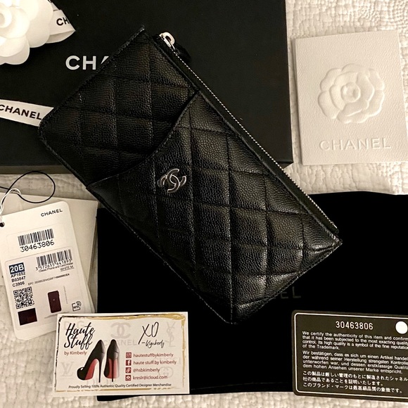 ‼️SOLD‼️Chanel Black Caviar Phone Holder Clutch